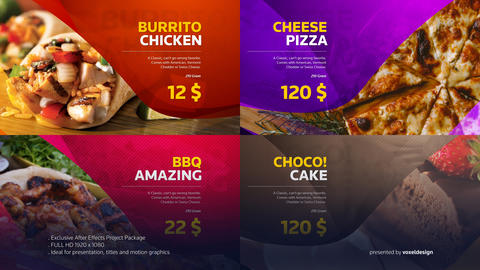 Food Menu Restaurant Titles After Effects template 12701401 ...