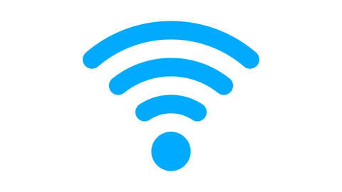 Wi-fi flat icon in PNG format with ALPHA transparency channel