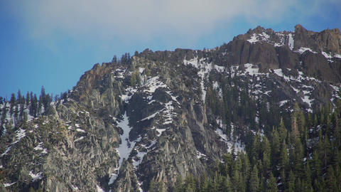 Timelapse view of rugged mountains in the Sierra Nevada mountain range