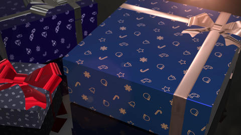 christmas birthday blue gift animation