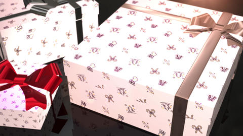 christmas birthday white gift animation