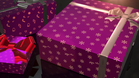christmas birthday purple gift animation