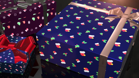 christmas birthday blue gift animation