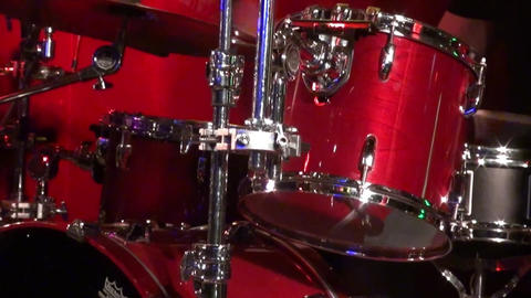 Drummer man playing drums - Close up of drumming man