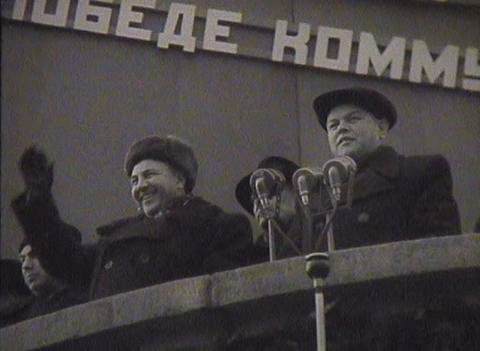 Newsreel, a chronicle of the USSR. Demonstration and parade