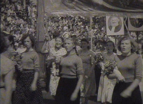 Newsreel, a chronicle of the USSR. Demonstration and parade