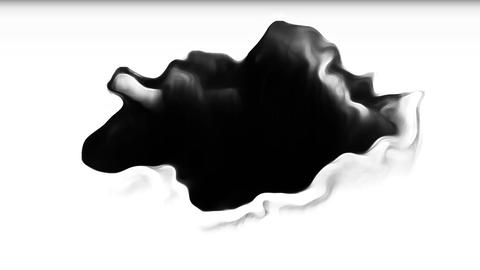 Cake Black inks drop on dry paper transition