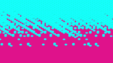 Cylinder box 3D virtual isometric shuffle wave pattern, Blockchain technology concept design