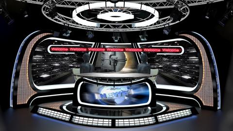 TV Studio News Set 34