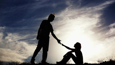 Silhouette Helping Hand