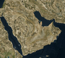 High resolution Satellite image of the Arabian Peninsula/Middle east (Elements of this image