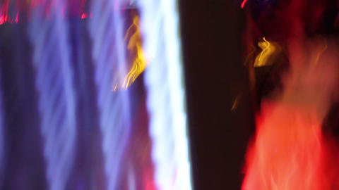Low frame rate shot of bar in club as if the person was drunk or used drugs