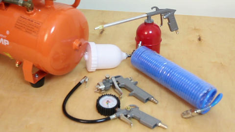 Air compressor with spare parts