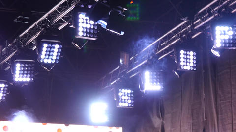 Bright Stage Lights Flashing