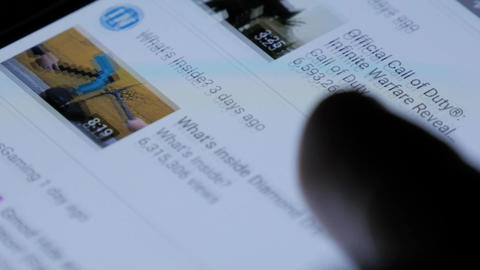 Youtube trending videos on a mobile smart phone device