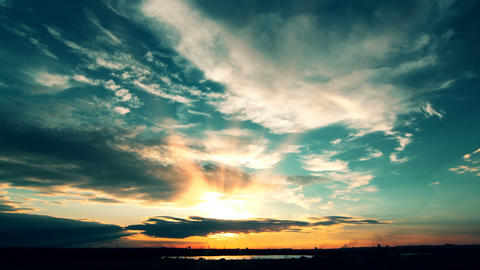 sky and clouds at sunset background