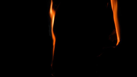 Flames burn across the screen. Alpha matte, transparent. special effect