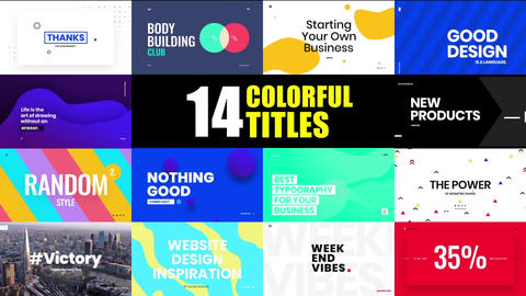 14 Colorful and Creative Animated Titles