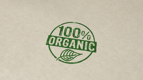 100 percent organic stamp and stamping animation