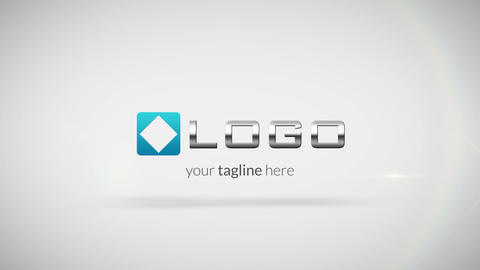 Simple Clean Business Logo Spin and Elegant Text Light Reveal Animation HD Intro