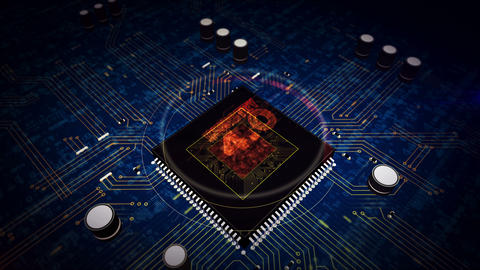 CPU on board with Industry 4.0 hologram