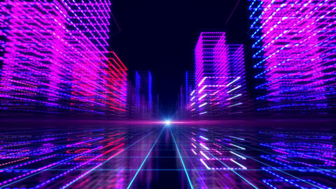 Cyber city loopable animation