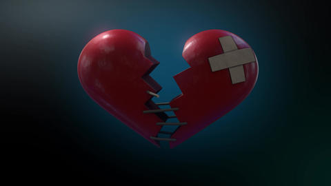 Broken Hearts Club - Broken Heart Stitched Back Together Logo Stinger - 2