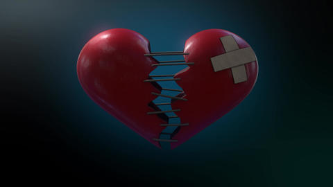 Broken Hearts Club - Broken Heart Stitched Back Together Logo Stinger - 4