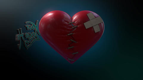 Broken Hearts Club - Broken Heart Stitched Back Together Logo Stinger - 5
