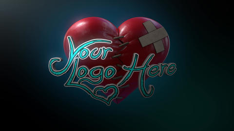 Broken Hearts Club - Broken Heart Stitched Back Together Logo Stinger - 7