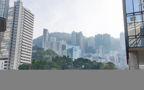 Road traffic and Skyscrapers of Hong Kong