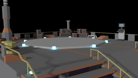Low Poly Spaceship Platform