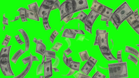 Money 100 Dollar particle loop green scr 애니메이션 GIF 14395365 ...