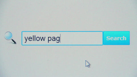 Yellow pages - browser search query, Internet web page