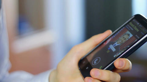 US President Barack Obama calling Russian official, close-up