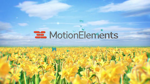 Butterflies and Spring Flowers Logo Reveal - 2