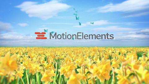 Butterflies and Spring Flowers Logo Reveal - 4
