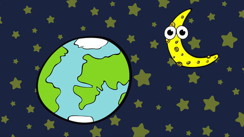 Earth with viruses and moon black
