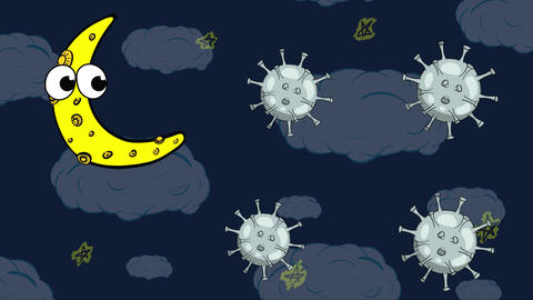 The moon and virus microbes