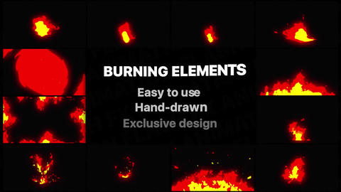 Burning Elements After Effects template 14644934 | MotionElements