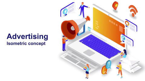 Advertising isometric concept 애프터 이펙트 템플릿 14681065 | MotionElements