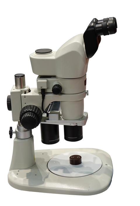 Electronic Microscope isolated on white with clipping path
