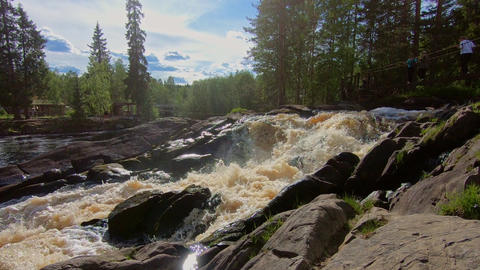 Ruskeala falls Ahinkoski on the Tohmajoki river