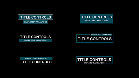 Title Controls Motion Graphics template 14947865 | MotionElements