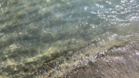 Italian Beach Water with Small Waves