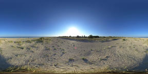 4K 360 VR Virtual Reality Sunny sunset on the Sea of Azov
