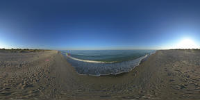 4K 360 VR Virtual Reality Sunny sunset on the Sea of Azov