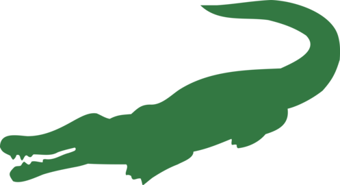 Silhouette vector illustration of crocodile
