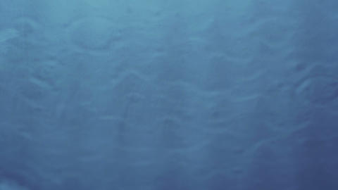 flowing water on the glass: rain, blue, drops