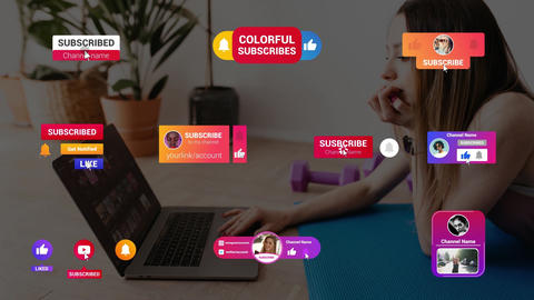 Colorful Subscribes Pack